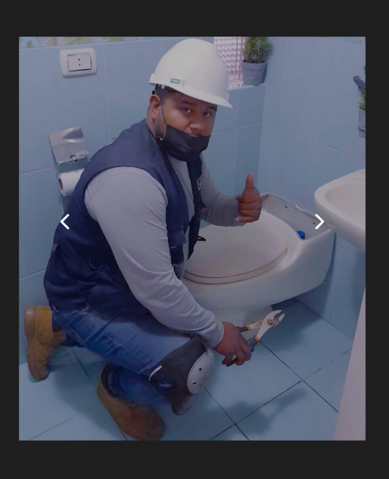 Instalación de grifería moderna